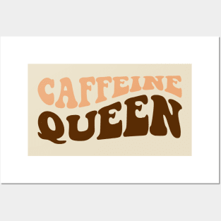 Caffeine Queen Retro Design Posters and Art